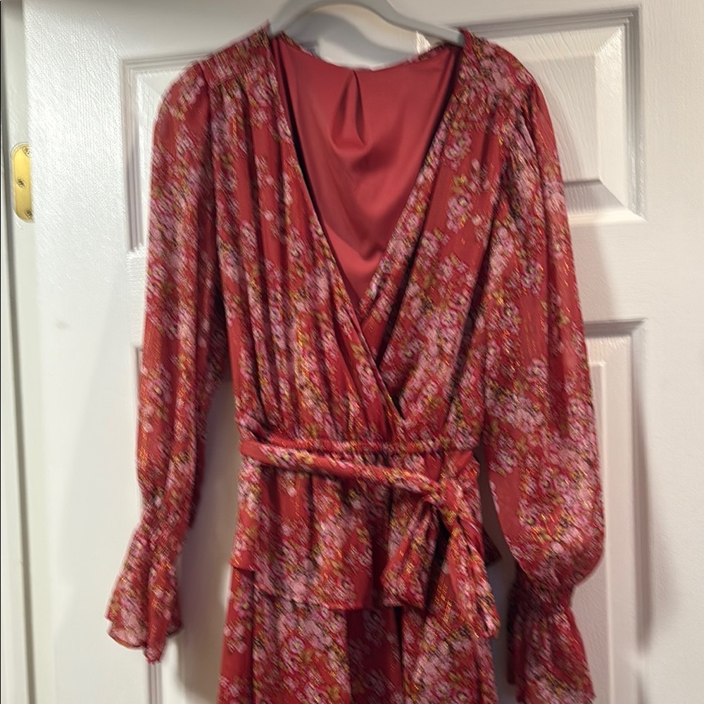 Floral Wrap Dress with Belt